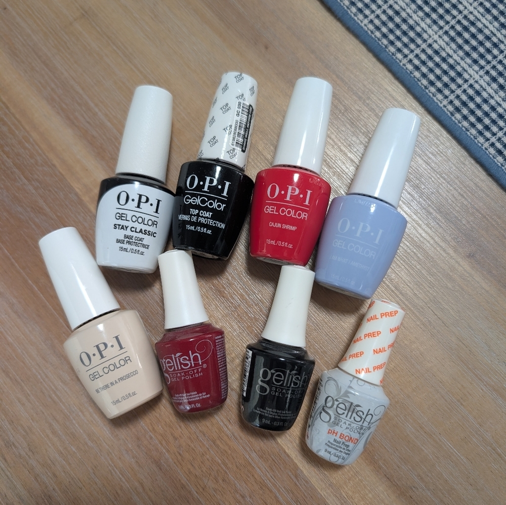 OPI Gel Color Assorted Nail Polishes - Red, Black, White, Lilac, Nude, Cream